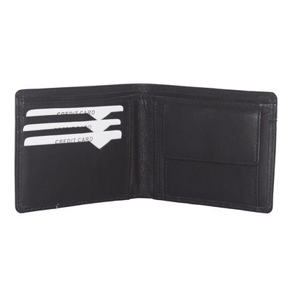 Livinwise Men's Premium Leather Bifold Wallet with Coin Pocket & V-Stitch Detail