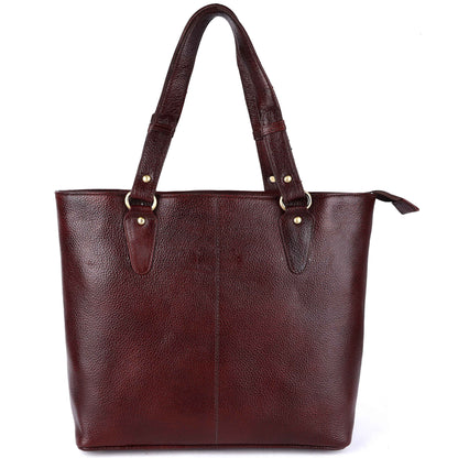 Livinwise Genuine Mahogany Leather Tote Bag for Women