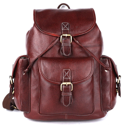 Livinwise Genuine Mahogany Leather Vintage Rucksack Backpack for Women