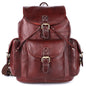 Livinwise Genuine Mahogany Leather Vintage Rucksack Backpack for Women