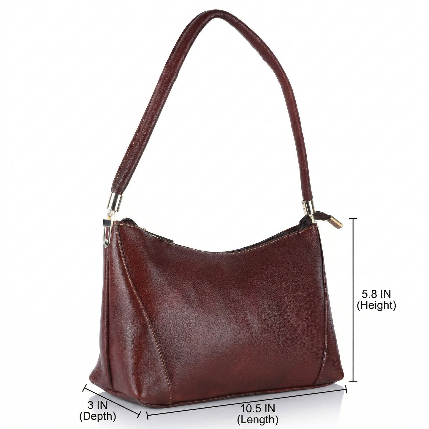 Livinwise Genuine Mahogany Leather Shoulder Bag for Women