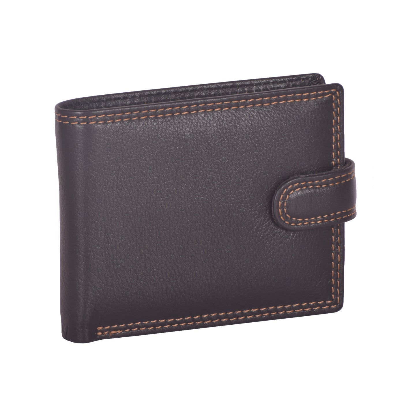 Livinwise Compact Leather Wallet with Coin Pocket and Snap Closure