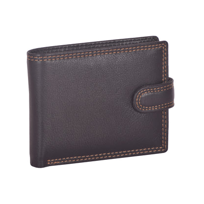 Livinwise Compact Leather Wallet with Coin Pocket and Snap Closure