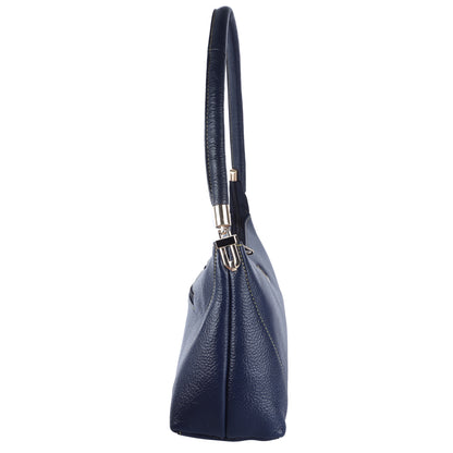 Livinwise Genuine Navy Blue Leather Shoulder Bag for Women