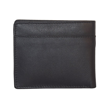 Livinwise Men's Premium Leather Bifold Wallet with Coin Pocket & V-Stitch Detail
