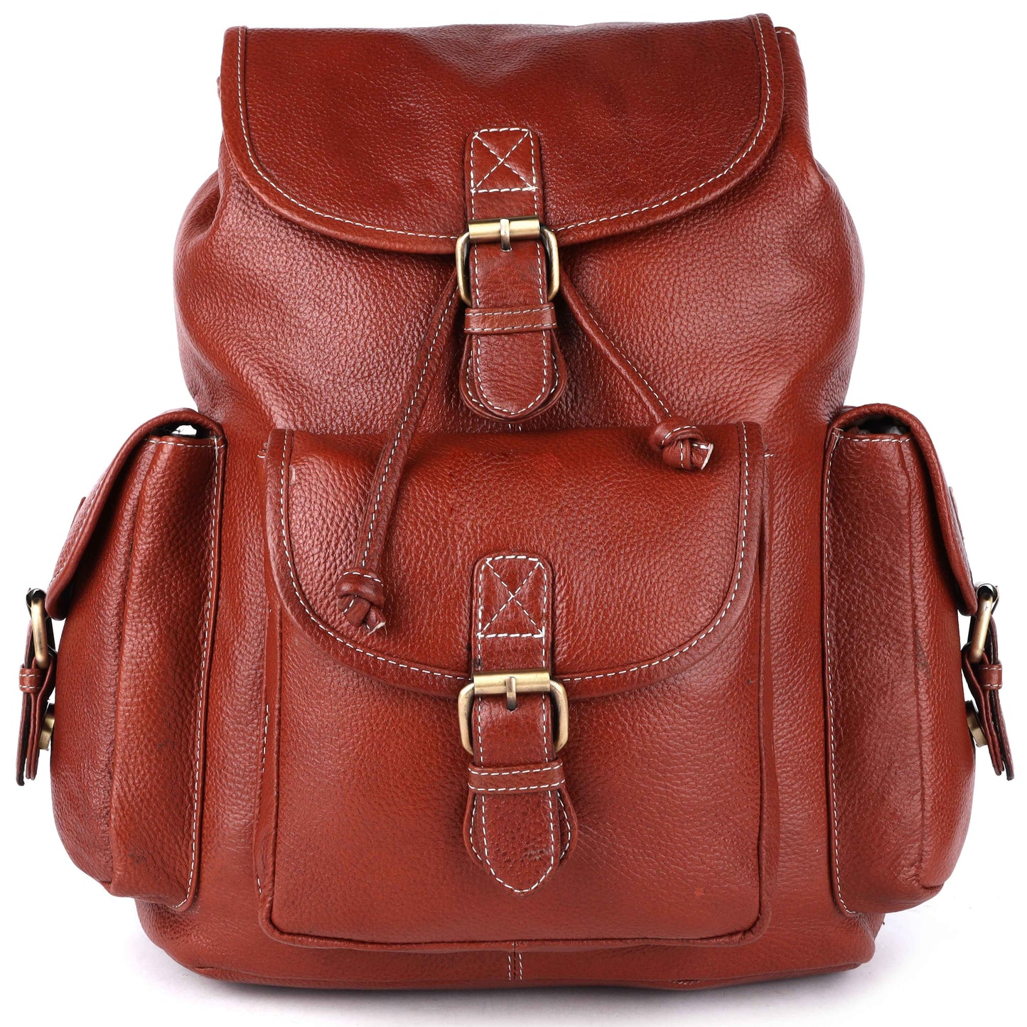 Livinwise Genuine Terracotta Leather Vintage Rucksack Backpack for Women