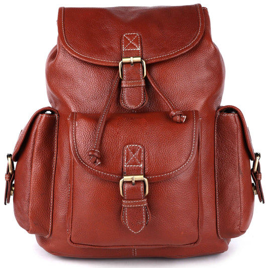 Livinwise Genuine Terracotta Leather Vintage Rucksack Backpack for Women