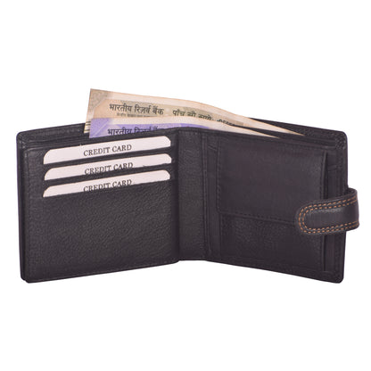 Livinwise Compact Leather Wallet with Coin Pocket and Snap Closure