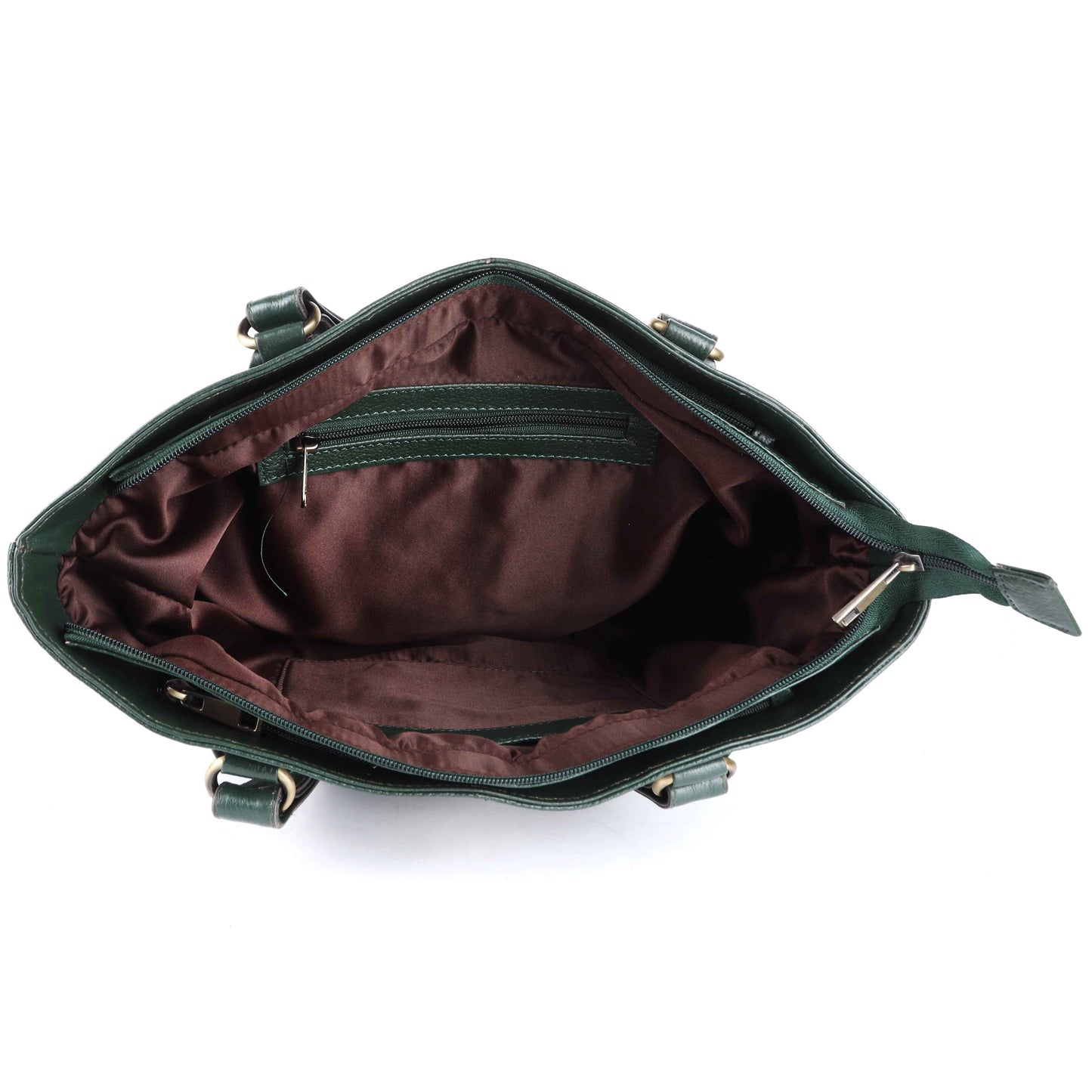 Livinwise Genuine Green Leather Tote Bag for Women