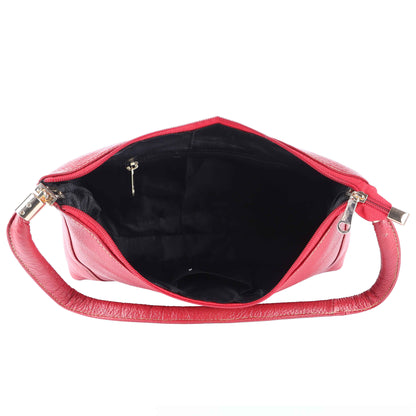 Livinwise Genuine Red Leather Shoulder Bag for Women