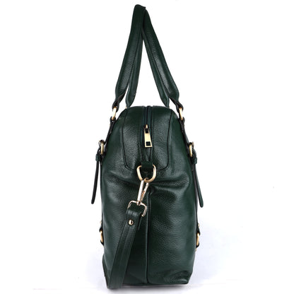 Livinwise Women's Green Pebble Leather Convertible Handbag