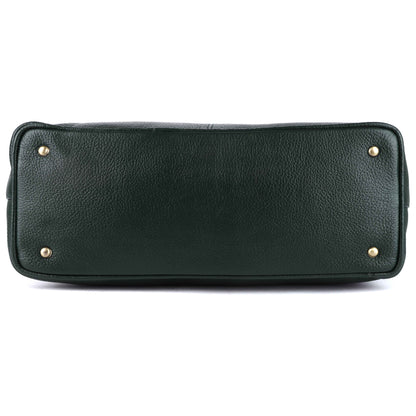 Livinwise Genuine Green Leather Tote Bag for Women