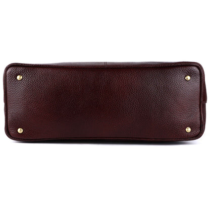 Livinwise Genuine Mahogany Leather Tote Bag for Women