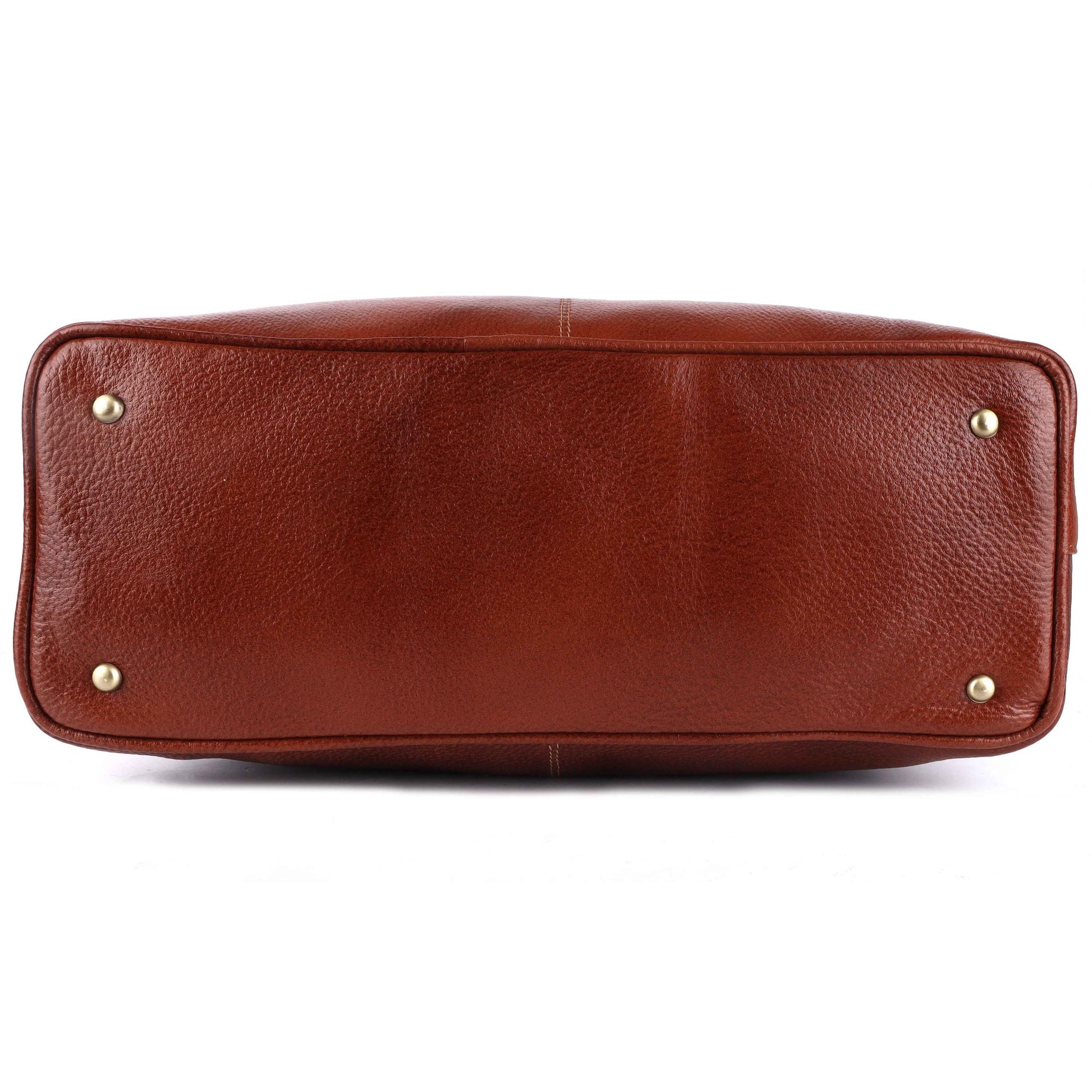 Livinwise Genuine Cognac Leather Tote Bag for Women