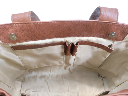 Livinwise Genuine Tan Leather Large Everyday Tote Bag