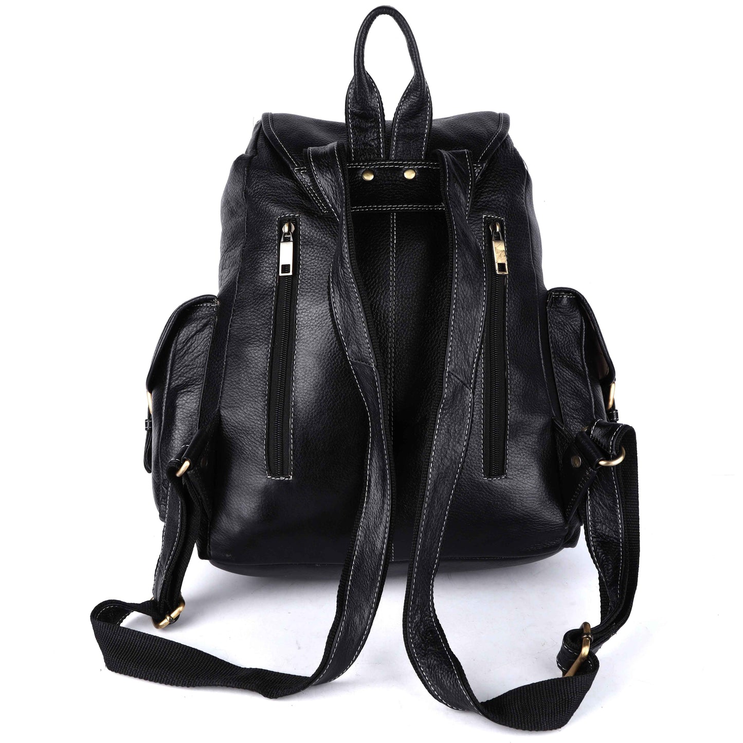 Livinwise Genuine Black Leather Vintage Rucksack Backpack for Women