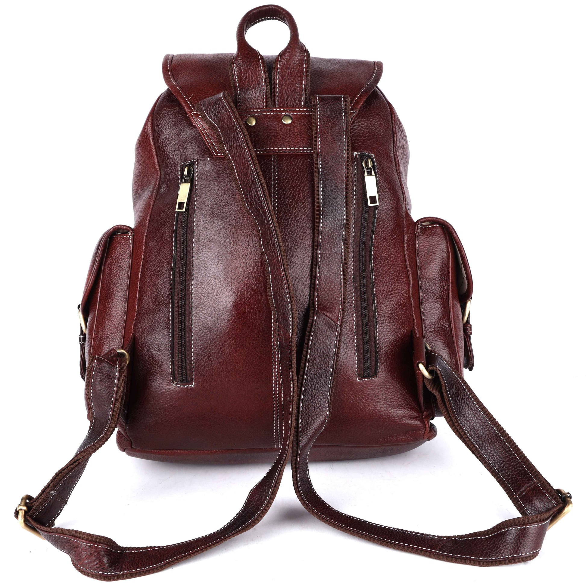 Livinwise Genuine Mahogany Leather Vintage Rucksack Backpack for Women