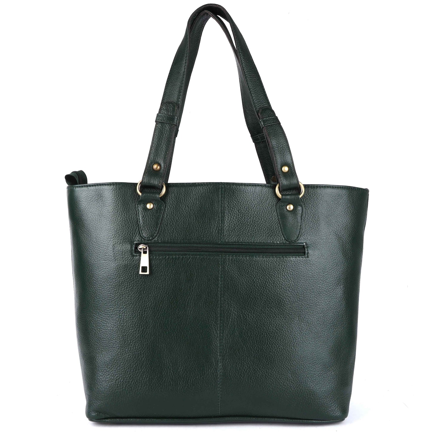 Livinwise Genuine Green Leather Tote Bag for Women
