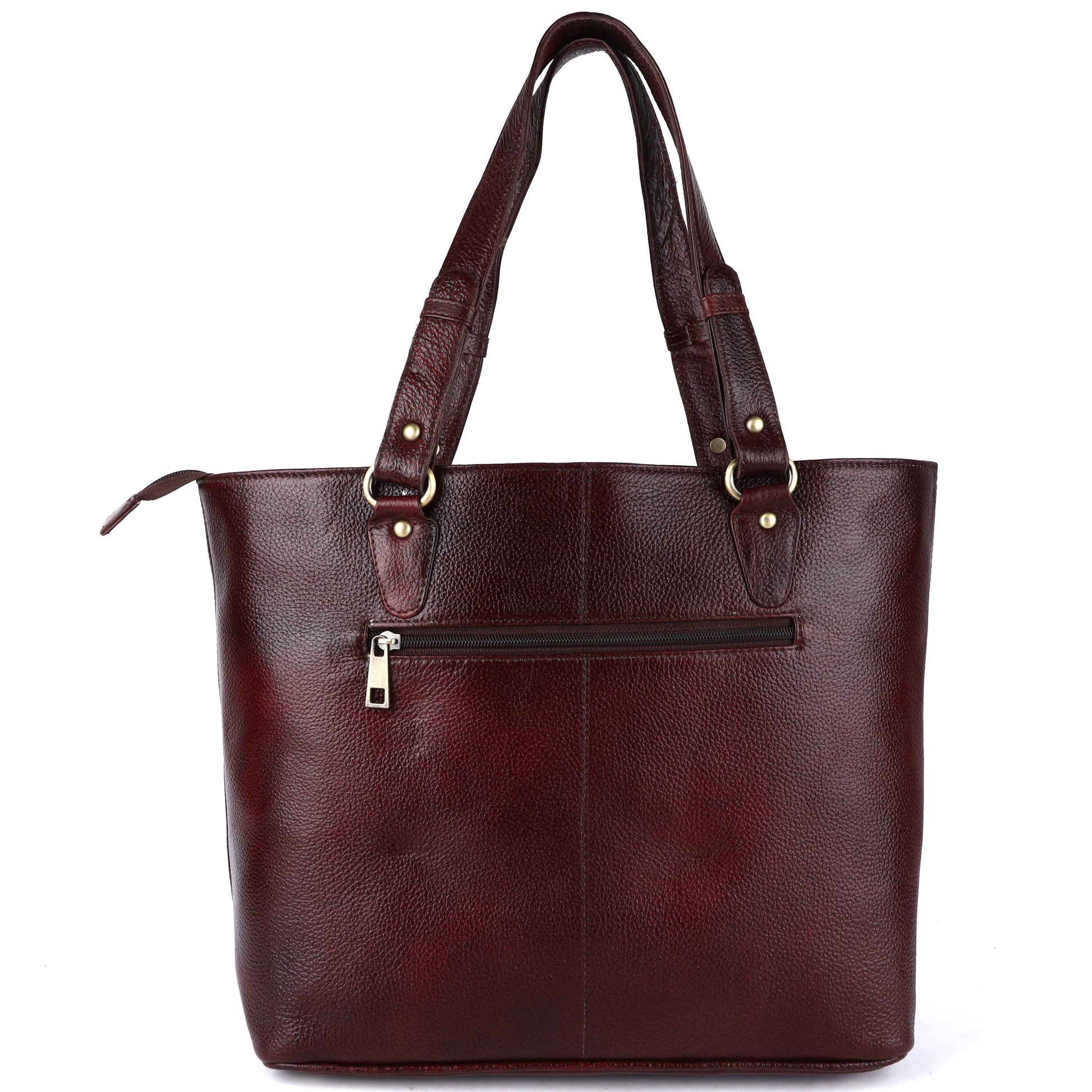 Livinwise Genuine Mahogany Leather Tote Bag for Women