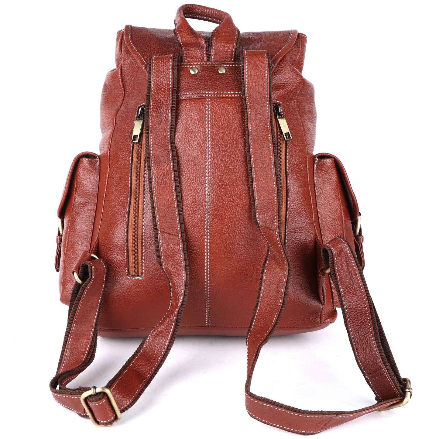 Livinwise Genuine Terracotta Leather Vintage Rucksack Backpack for Women