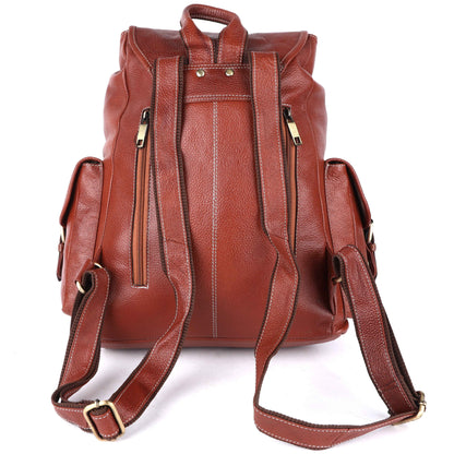 Livinwise Genuine Terracotta Leather Vintage Rucksack Backpack for Women